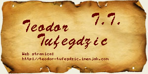 Teodor Tufegdžić vizit kartica
